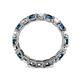 5 - Laida 3.40 mm Blue Diamond and Lab Grown Diamond Eternity Band 