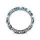5 - Laida 3.40 mm London Blue Topaz and Lab Grown Diamond Eternity Band 