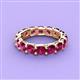 4 - Laida 4.00 mm Rhodolite Garnet Eternity Band 
