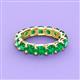 4 - Laida 4.00 mm Emerald Eternity Band 