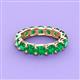 4 - Laida 4.00 mm Emerald Eternity Band 
