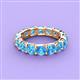 4 - Laida 4.00 mm Blue Topaz Eternity Band 