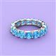 4 - Laida 4.00 mm Blue Topaz Eternity Band 