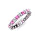 5 - Laida 3.00 mm Pink Sapphire and Diamond Eternity Band 