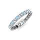 5 - Laida 3.00 mm Aquamarine and Diamond Eternity Band 