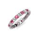 5 - Laida 3.00 mm Pink Tourmaline and Diamond Eternity Band 