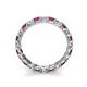 6 - Laida 3.00 mm Rhodolite Garnet and Diamond Eternity Band 