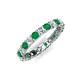 5 - Laida 3.00 mm Emerald and Diamond Eternity Band 