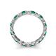 6 - Laida 3.00 mm Emerald and Diamond Eternity Band 