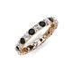 5 - Laida 3.00 mm Black and White Diamond Eternity Band 