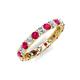 5 - Laida 3.00 mm Ruby and Diamond Eternity Band 