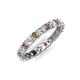 5 - Laida 3.00 mm Smoky Quartz and Diamond Eternity Band 