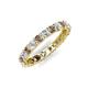5 - Laida 3.00 mm Smoky Quartz and Diamond Eternity Band 