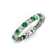 5 - Laida 3.00 mm Green Garnet and Diamond Eternity Band 