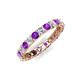 5 - Laida 3.00 mm Amethyst and Diamond Eternity Band 