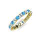 5 - Laida 3.00 mm Blue Topaz and Diamond Eternity Band 