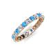 5 - Laida 3.00 mm Blue Topaz and Diamond Eternity Band 