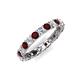 5 - Laida 3.00 mm Red Garnet and Diamond Eternity Band 