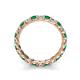 6 - Laida 3.00 mm Emerald and Diamond Eternity Band 