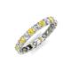 5 - Laida 3.00 mm Yellow Sapphire and Diamond Eternity Band 