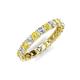 5 - Laida 3.00 mm Yellow Sapphire and Diamond Eternity Band 