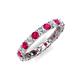 5 - Laida 3.00 mm Ruby and Diamond Eternity Band 