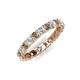 5 - Laida 3.00 mm Smoky Quartz and Diamond Eternity Band 