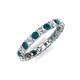 5 - Laida 3.00 mm Blue and White Diamond Eternity Band 