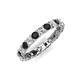 5 - Laida 3.00 mm Black and White Diamond Eternity Band 