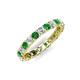 5 - Laida 3.00 mm Green Garnet and Diamond Eternity Band 