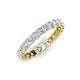 5 - Laida 3.00 mm Aquamarine and Diamond Eternity Band 