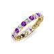 5 - Laida 3.00 mm Amethyst and Diamond Eternity Band 