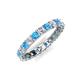 5 - Laida 3.00 mm Blue Topaz and Diamond Eternity Band 