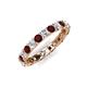 5 - Laida 3.00 mm Red Garnet and Diamond Eternity Band 