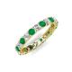 5 - Laida 3.00 mm Emerald and Diamond Eternity Band 