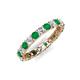 5 - Laida 3.00 mm Emerald and Diamond Eternity Band 