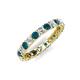5 - Laida 3.00 mm Blue and White Diamond Eternity Band 