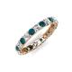 5 - Laida 3.00 mm Blue and White Diamond Eternity Band 
