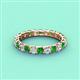 4 - Laida 3.00 mm Green Garnet and Lab Grown Diamond Eternity Band 
