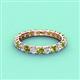 4 - Laida 3.00 mm Peridot and Lab Grown Diamond Eternity Band 
