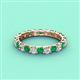 4 - Laida 3.00 mm Emerald and Lab Grown Diamond Eternity Band 