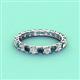 4 - Laida 3.00 mm London Blue Topaz and Lab Grown Diamond Eternity Band 