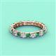 4 - Laida 3.00 mm Lab Grown Diamond and Lab Created Alexandrite Eternity Band 