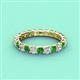 4 - Laida 3.00 mm Green Garnet and Lab Grown Diamond Eternity Band 