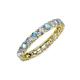 4 - Laida 3.00 mm Aquamarine and Lab Grown Diamond Eternity Band 