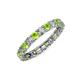 4 - Laida 3.00 mm Peridot and Lab Grown Diamond Eternity Band 