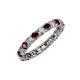 4 - Laida 3.00 mm Red Garnet and Lab Grown Diamond Eternity Band 