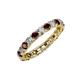 4 - Laida 3.00 mm Red Garnet and Lab Grown Diamond Eternity Band 
