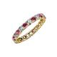 4 - Laida 3.00 mm Rhodolite Garnet and Lab Grown Diamond Eternity Band 