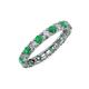4 - Laida 3.00 mm Emerald and Lab Grown Diamond Eternity Band 